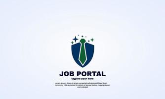 abstract idea job portal logo design template concept illustrator vector