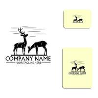 Deer silhouette logo vector