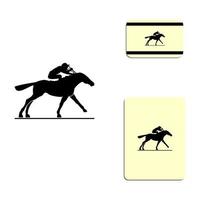 Equestrian silhouette logo vector
