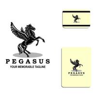 Simple pegasus logo vector