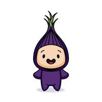 Onion vegetable kids illustration vector