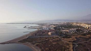 Almerimar, Almeria, Spanien. Luftaufnahme. hoher Winkel video