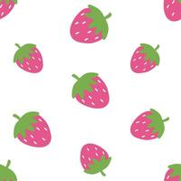 strawberry background pattern vector