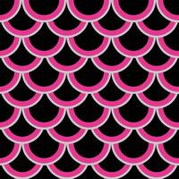 patrón de escamas de pescado rosa y negro vector