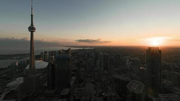 4k Zeitraffer-Sequenz von Toronto, Kanada - das Finanzviertel von Toronto von Tag zu Nacht video