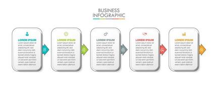 Presentation business infographic template vector