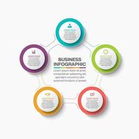 Presentation Business circle infographic template vector