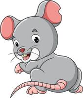 The big rat is smiling with the teeth vector