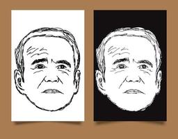 joe biden vector sketch illustration, scribble art