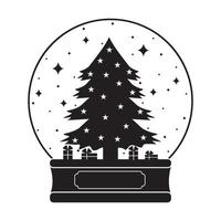 Christmas tree with a pattern vector