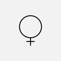 Female, gender, woman, girl Line Icon, Vector, Illustration, Logo Template. Suitable For Many Purposes. vector