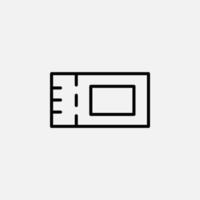 Ticket, Pass, Event Line Icon, Vector, Illustration, Logo Template. Suitable For Many Purposes. vector