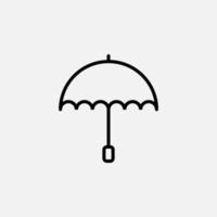 Umbrella, Weather, Protection Line Icon, Vector, Illustration, Logo Template. Suitable For Many Purposes. vector