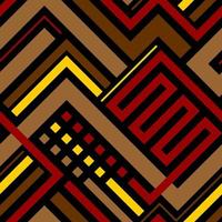 Black seamless vector background with brown geometric pattern
