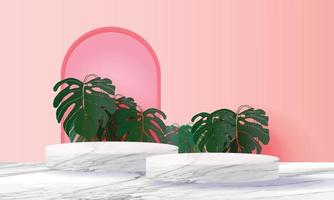 podium pink minimal marble  show vector cosmetic fashion adstract empty display pastel scene studio modern 3d shape beautiful natural stage