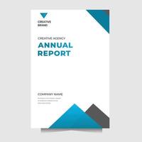 Annual report design template with gradient and abstract shape vector