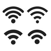 set of Wifi icon vector wireless internet sign