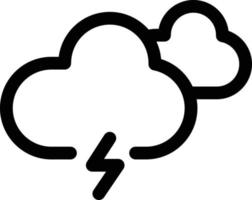 Cloud forecast lightning rainy weather icon vector