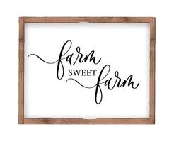 Farm sweet farm vector cut file. Farmhouse decor. Isolated on white background.