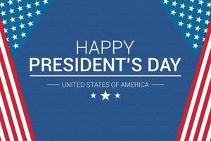 Flat design presidents day event theme vector illustration.