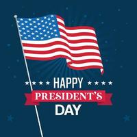 Flat design presidents day event theme vector illustration.