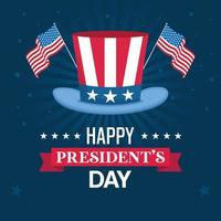 Flat design presidents day event theme vector illustration.