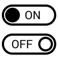 Power on and off button icon. On and off icon isolated on white background. vector