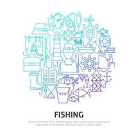 Fishing Circle Concept vector