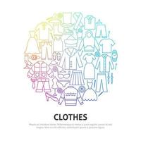 Clothes Circle Concept vector
