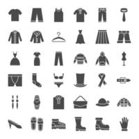 Clothes Solid Web Icons vector