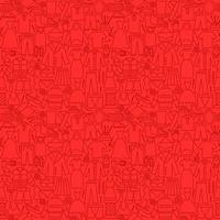 Clothing Line Seamless Pattern vector