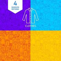 Line Clothes Patterns vector