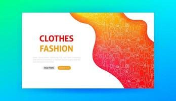 página de inicio de moda de ropa vector