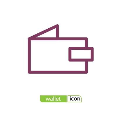 wallet icon or logo for app ui and web design