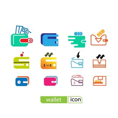 wallet icon or logo for app ui and web design