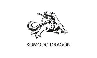 vector de dragón de Komodo