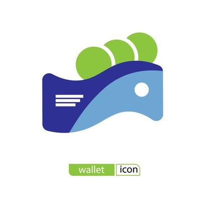 wallet icon or logo for app ui and web design