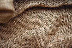 Burlap brown as a background image. Top view, copy space photo