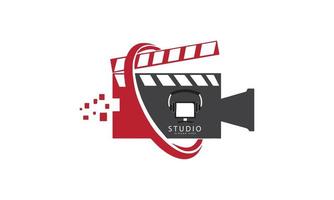 multimedia studio logo can be used for youtube chanel sign vector