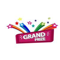 grand prize 3d text vector lotre
