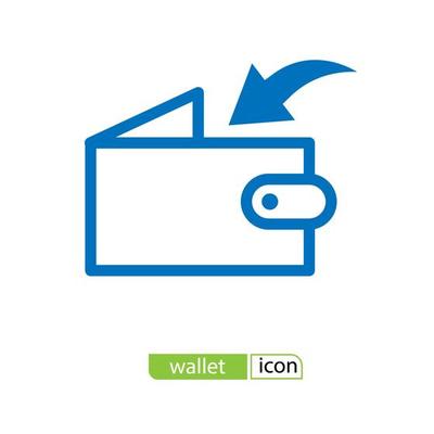 wallet icon or logo for app ui and web design