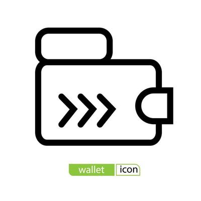 wallet icon or logo for app ui and web design