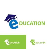 online learning course home schooling education and graduation logo vector