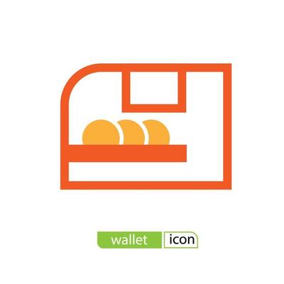 wallet icon or logo for app ui and web design