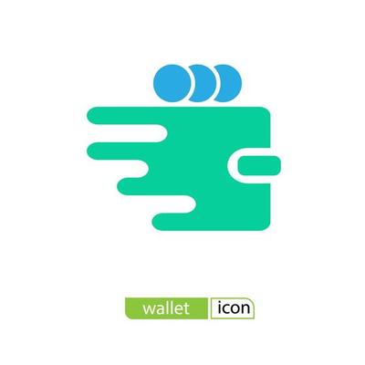 wallet icon or logo for app ui and web design