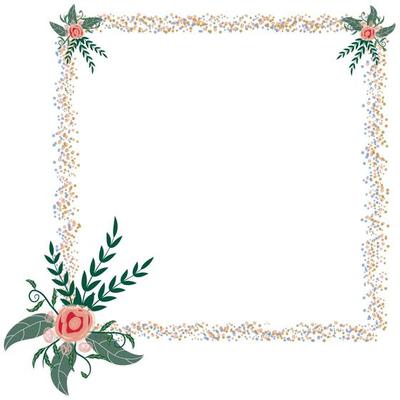Floral Frame Collection. flowers circle frame arranged un a shape of the wreath perfect for wedding invitations and birthday cards