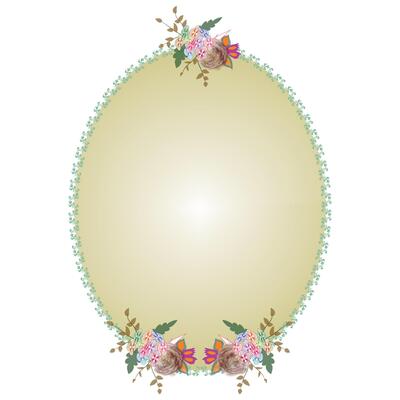 Floral Frame Collection. flowers circle frame arranged un a shape of the wreath perfect for wedding invitations and birthday cards