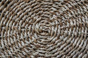 Structure and background of a wicker basket. Pattern of round texture