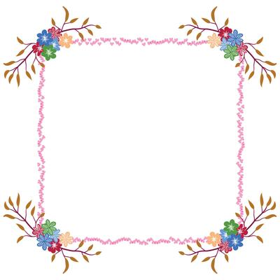 Floral Frame Collection. flowers circle frame arranged un a shape of the wreath perfect for wedding invitations and birthday cards