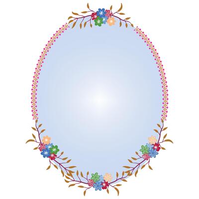 Floral Frame Collection. flowers circle frame arranged un a shape of the wreath perfect for wedding invitations and birthday cards